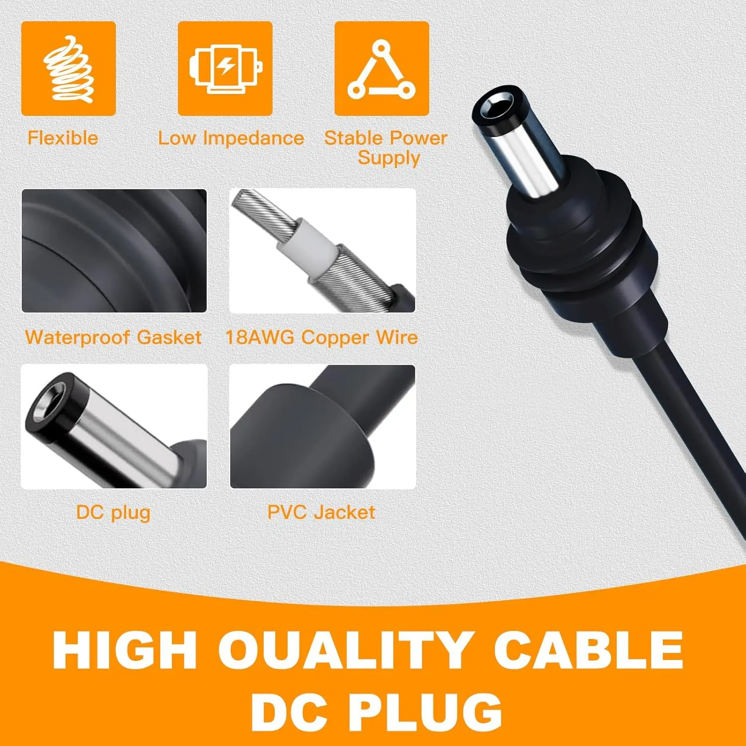 스위치가 있는 케이블 충전기 마키타 18V 배터리와 호환되는 미니 어댑터, 3.3FT 18AWG DC 전원 케이블 코드 플러그 액세서리