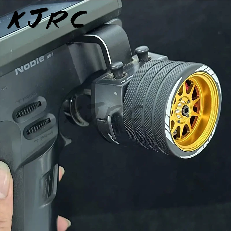 Metallo Rc Telecomando Trasmettitore Volante Volantino Per Flysky Nb4 Sanwa Mt4 Futaba 3Pv Wfly X9