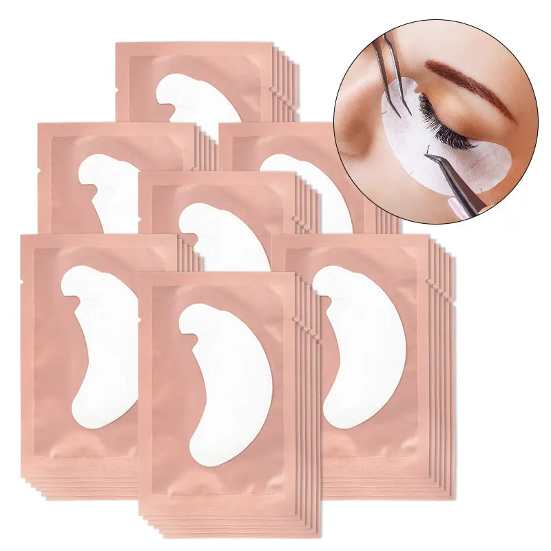Eyelash patch eyelash pads eyelash patches eyelash extension supplies 100 Pair Grafting Eyelash Stickers Hydrogel Patch Gentle and Not Irritating Lashes Extension Supplies Patches Makeup Tool