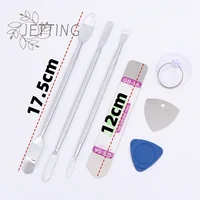 (SMTGDP11)7pc Metal Spudger Kit Universal Cell Phone Repair Opening Tool Mobile Phone Disassemble Crowbar Steel Pry Opening Set 6