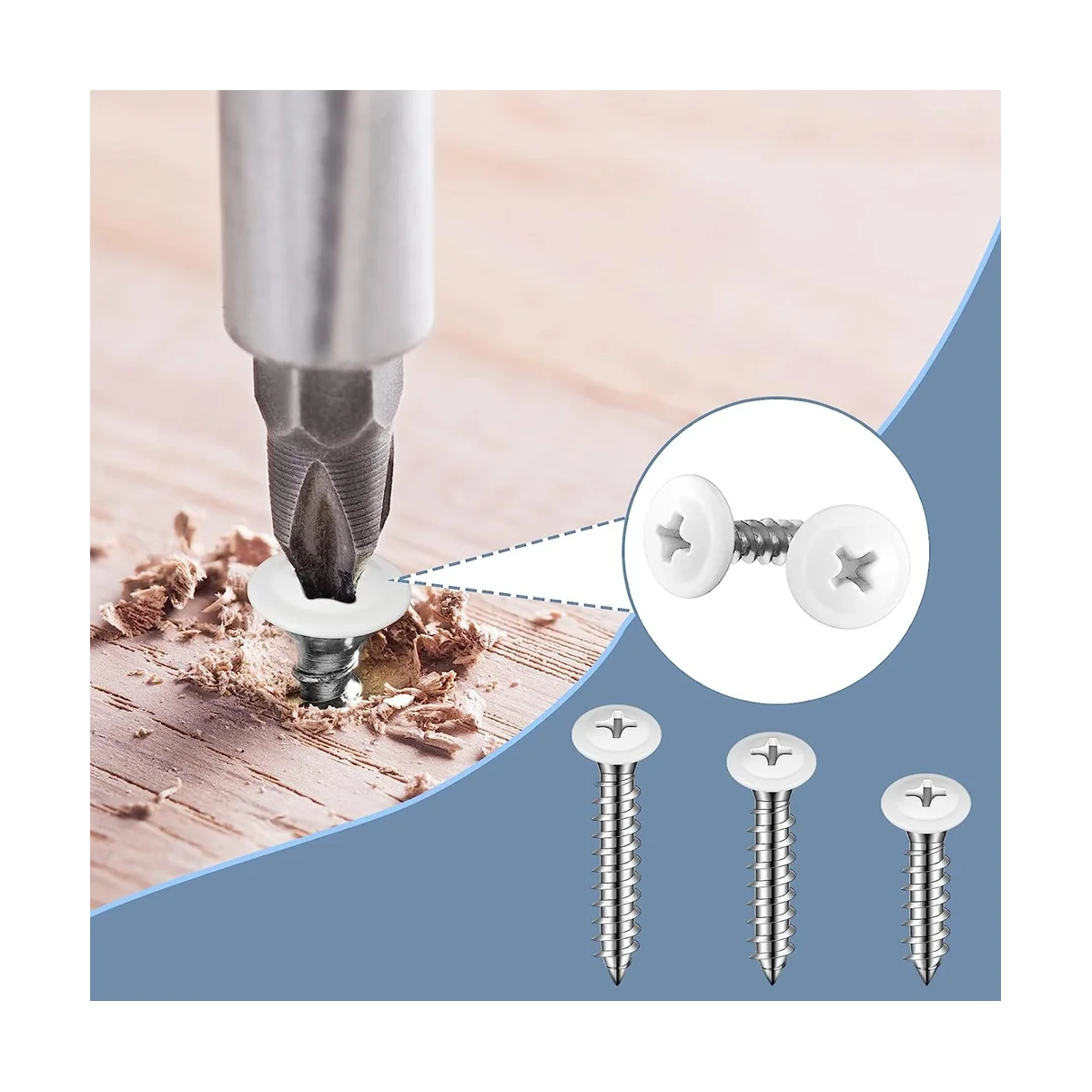 White Screws Wood White Sheet Metal Screw Thread Truss Head Fast Self Tapping Pan Cabinet Screws