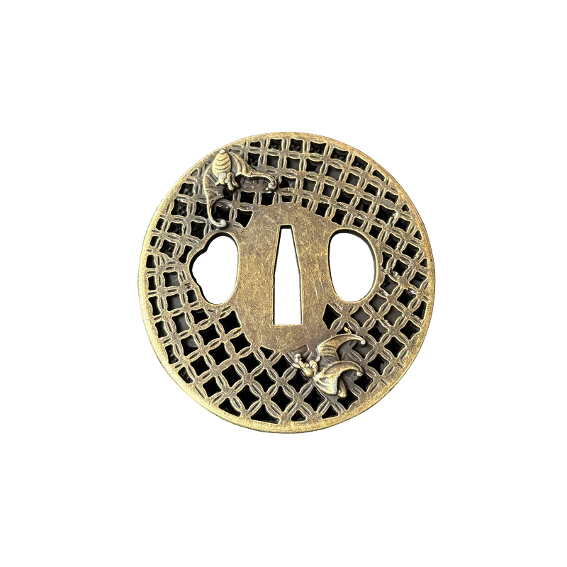 アンティーク合金素材の刀鍔、日本の刀脇差用ガード、Menuki