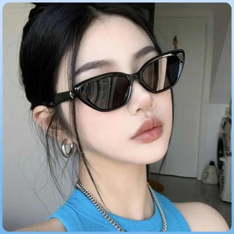 Cat Eye Fashion Sunglasses For Women Men Mirror Lens Chain Charm Glasses  For Summer Beach Party, Uv400 - Temu