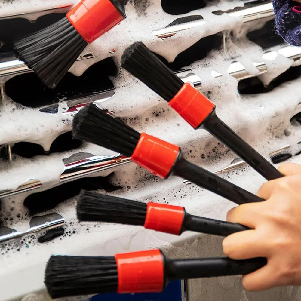 

5PCS Car Detail Cleaning Brush Air Outlet Dashboard Wheels Dirt Dust Removal Car Interior Cleaning Tools Accessories