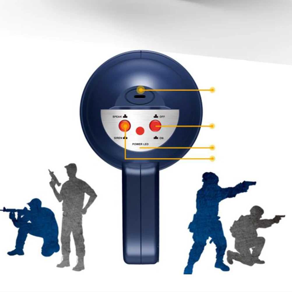 Shield Kid Loudspeaker Toy Police Megaphone Microphone Funny Child Cosplay Officer Costume Speaker Toys Model Amplifier