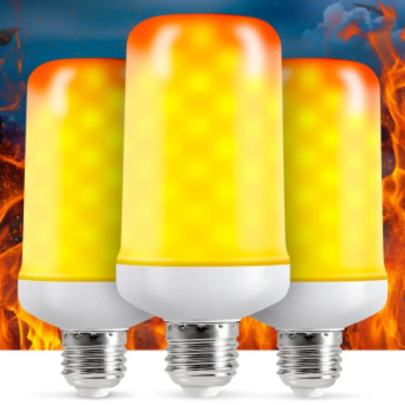 

E27 Flame Effect LED Bulb LED Dynamic Flame Blue Light Creative Corn Bulb Simulation Fire Lights Bulb KTV Festival Garden Decor