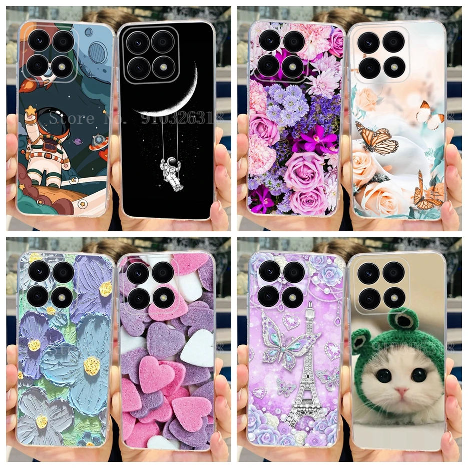 WOBURN Motivo di Stampa Dipinto Cover per Huawei Honor X8 4G (6.7