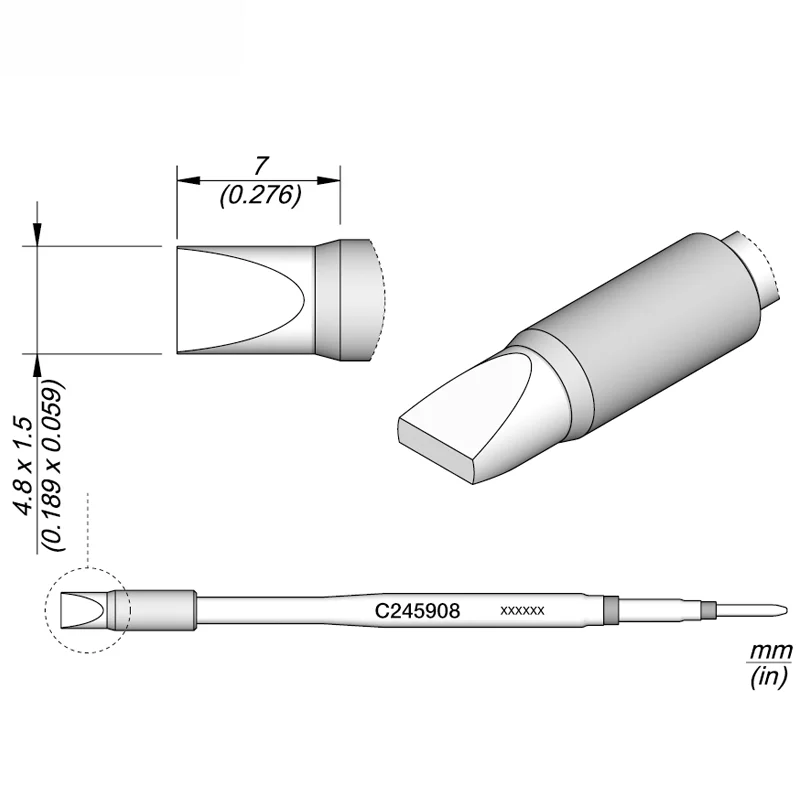 

JBC Universal Handle Dedicated C245 Series Chisel Iron Head 2