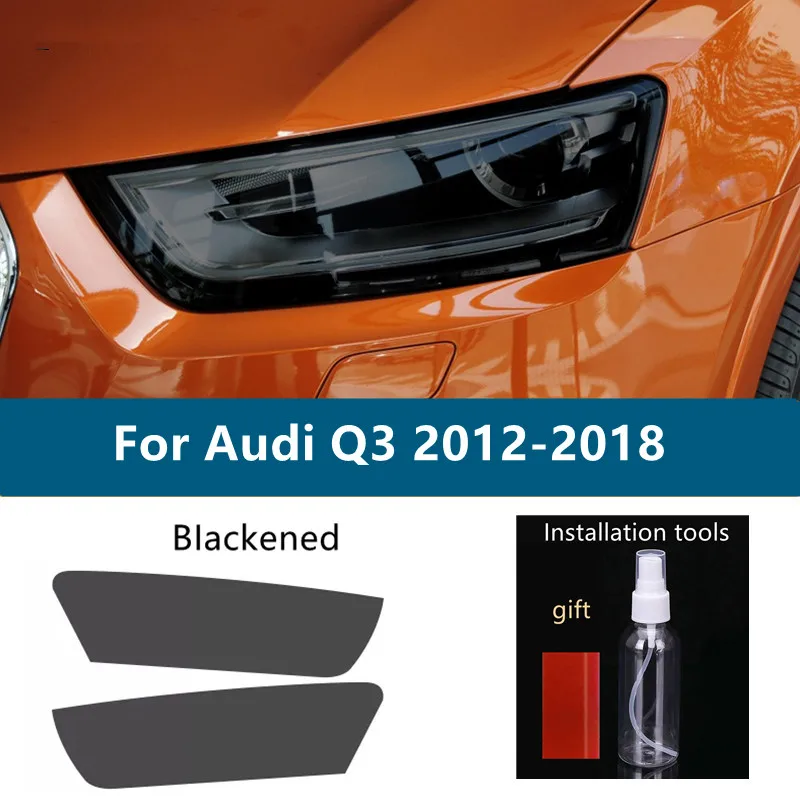 Per Audi Q3 8U F3 2012-Present Rsq3 Sportback Car Headlight Tint Fumo Nero Pellicola Protettiva Trasparente Tpu Sticker Accessori
