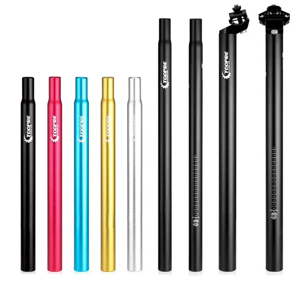 Mtb Reggisella 25.4 27.2 28.6 30.8Mm 350 450Mm Tubo Del Sedile In Lega Di Alluminio Lungo Fisso Gear Seat Post Extension Bike Parts Aceessories