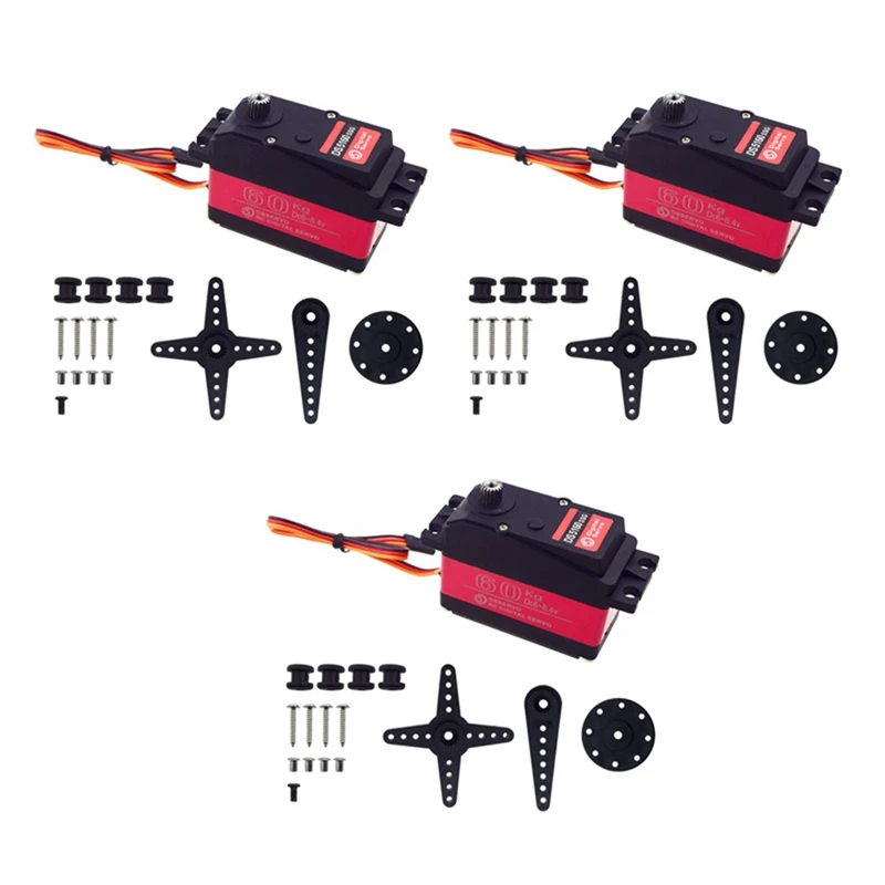 

3х DS5160 SSG 60 кг 8,4 в высоковольтный водонепроницаемый цифровой сервопривод для 1:5 радиоуправляемого автомобиля SAVOX-0236 LOSI XL 5T Robot Arm 180 сервопривод