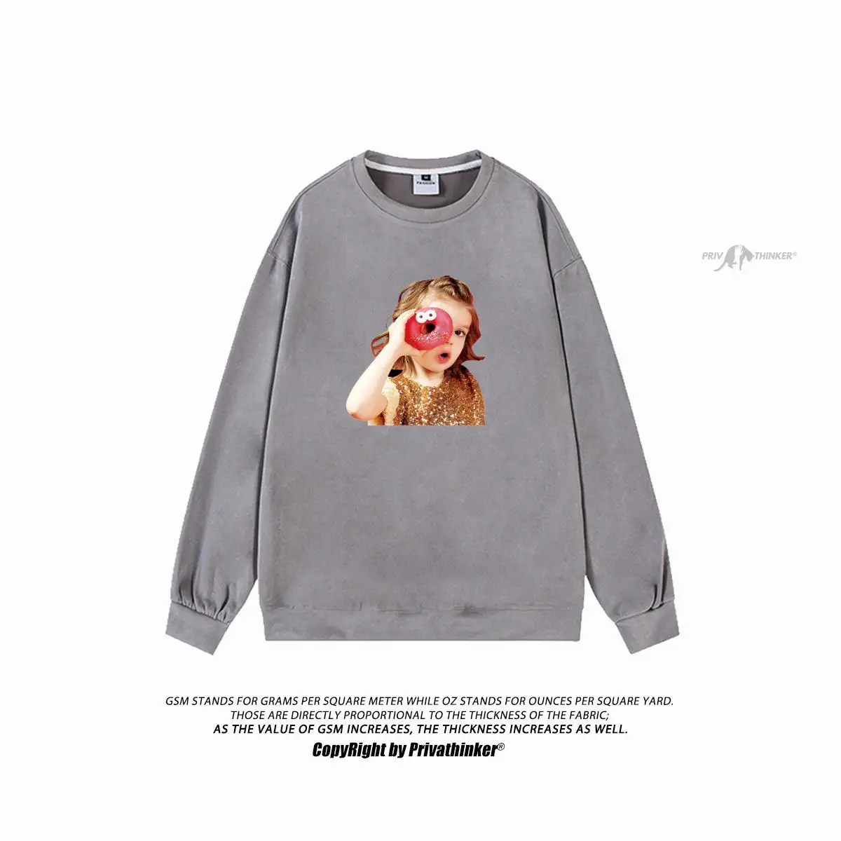 

Women's Round Neck Pullovers Casual Long Sleeve Sweatshirts Sweet Baby Graphic Hoodies 2023 Streetwear Unisex Oversized Tops