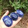 Natural Lapis Lazuli Beetle Crystal Carving Healing Crafts Animal Statue Home Room Decoration Ornaments 1pcs 3