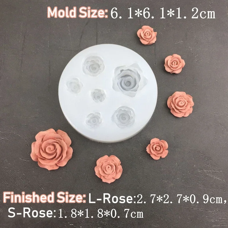 Rose and Leaf Silicone Mold for Cake and Cupcake Decorating