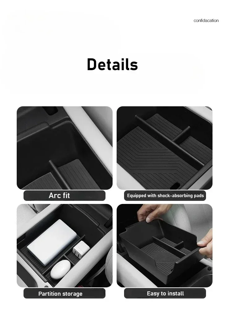 Car Center Console Armrest Box Storage Box for BYD Formula Leopard Titanium 3 ABS Partition Storage Car Interior Accessories detail image 5