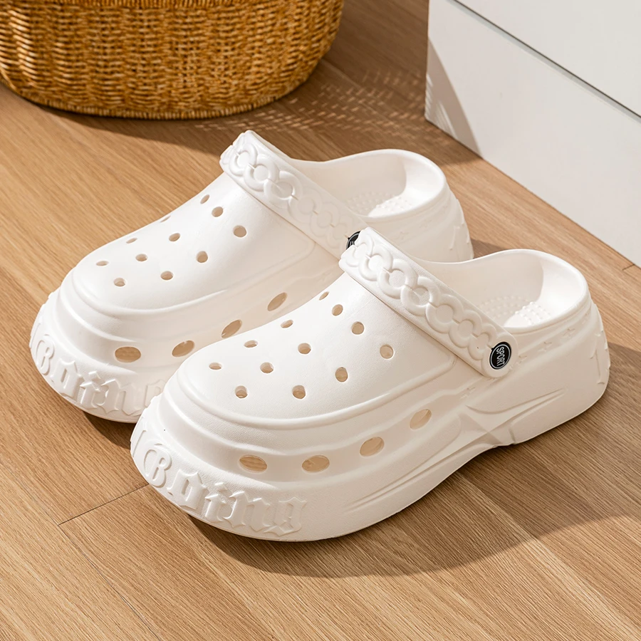 Women's Summer Hole Shoes Hollow Out Thick Sole Anti-slip Outdoor Beach Sandals Men Fashion Comfortable Home Slippers 12 Sf07bc936eecc40299e9dcbb0ab9c0bab0