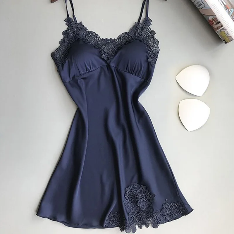 Ladies Sexy Silk Satin Nightdress