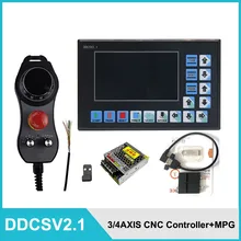 

3/4 axis DDCSV2.1 offline CNC motion control system kit emergency stop electronic handwheel handwheel MPG DC75W24V