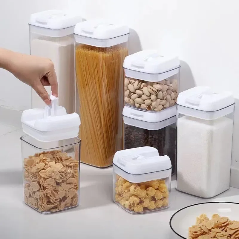 

7pcs Food Storage Kitchen Organization Preservation Boxes Container Plastic Jars for Spices Sealed Organizers for Room Useful