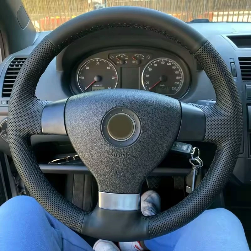 Maßgeschneiderte Auto-Lenkradabdeckung, geflochten, rutschfestes Leder, für Volkswagen Golf 5 Mk5 VW Passat B6 Jetta 5 Mk5 Tiguan 2007–2011