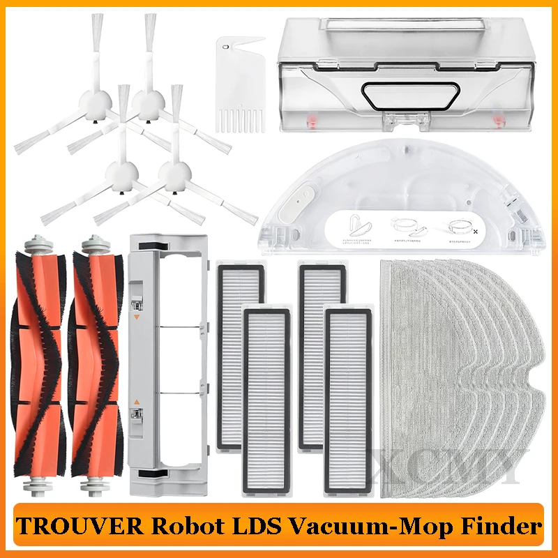 For XiaoMi Dreame D9 Dreame Bot L10 Pro Trouver Robot LDS Vacuum-Mop Finder Main Side Brush Mop Cloth Hepa Filter Spare Parts