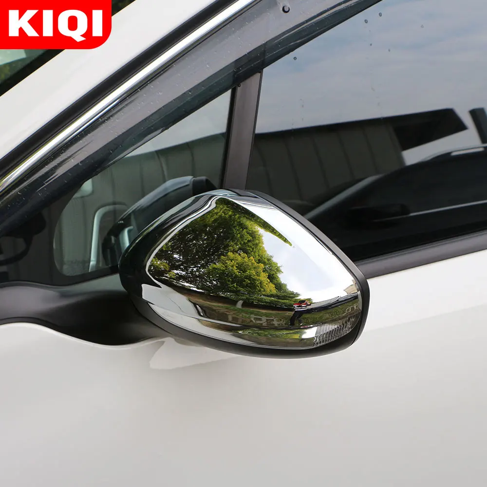 

KIQI Автомобильная наклейка s для Peugeot 208 2015 - 2019 АБС хромированный боковой Чехол для зеркала заднего вида защитные блестки отделка наклейка