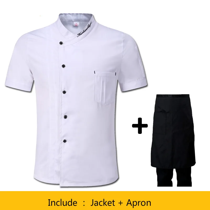 summer Chef Uniform Breathable Single-breasted Food Service Jacket Unisex Restaurant Hotel Pastry Cook Wear Work Wear Uniforms chef uniform