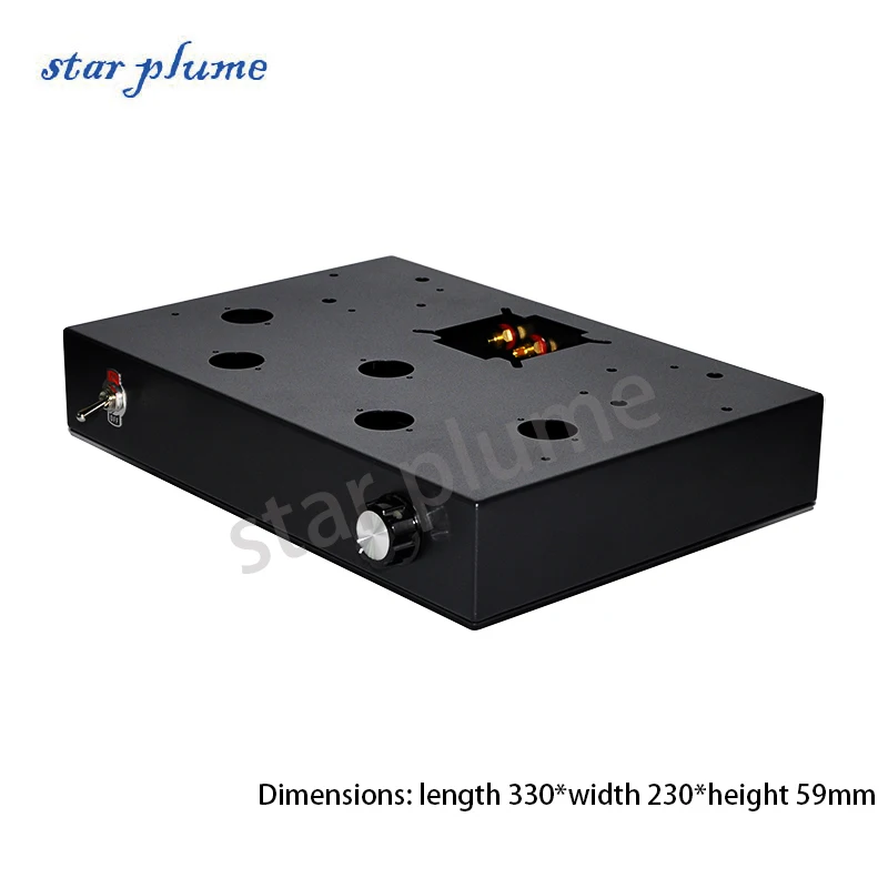 (330*230*59mm) Stainless Steel Black Paint Amplifier Case EL34/KT88/KT66 Vacuum Tube Amplifier Chassis Shell DIY Box