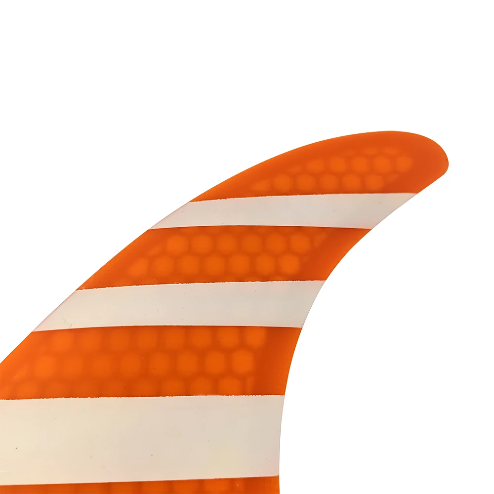 Longboard Fin With Screw 6inch Single Fin Centre Surfboard Quilha Sup Board Paddle Board Honeycomb Fibreglass Orange Surfing