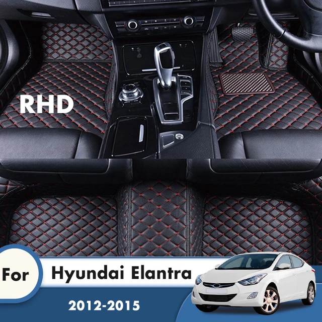 Rhd Custom Leather Car Floor Mats For Hyundai Elantra 2015 2014 2013 2012  Carpets Auto Interior Accessories Decoration Foot Pads - Floor Mats -  AliExpress