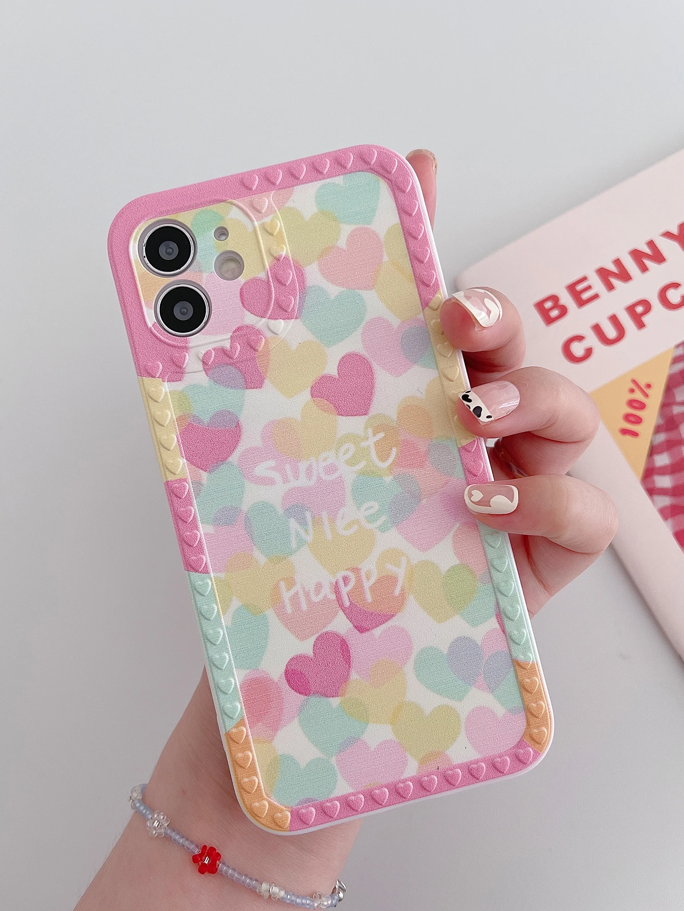 

Deluxe shock resistant transparent phone case for iPhone 14 13 12 11 Pro Max X XR XS 7 8 Plus, pearl chain phone case