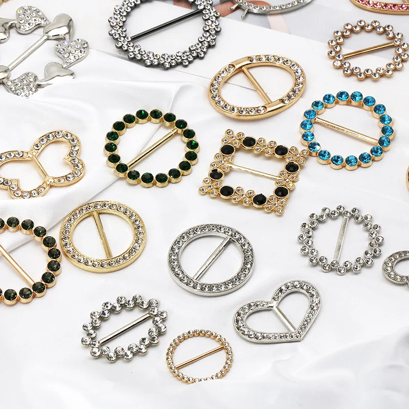 18 Stück T-Shirt Clips Set - Schalringe Mit Strass, Metall-Clips Für Kleidung & Accessoires