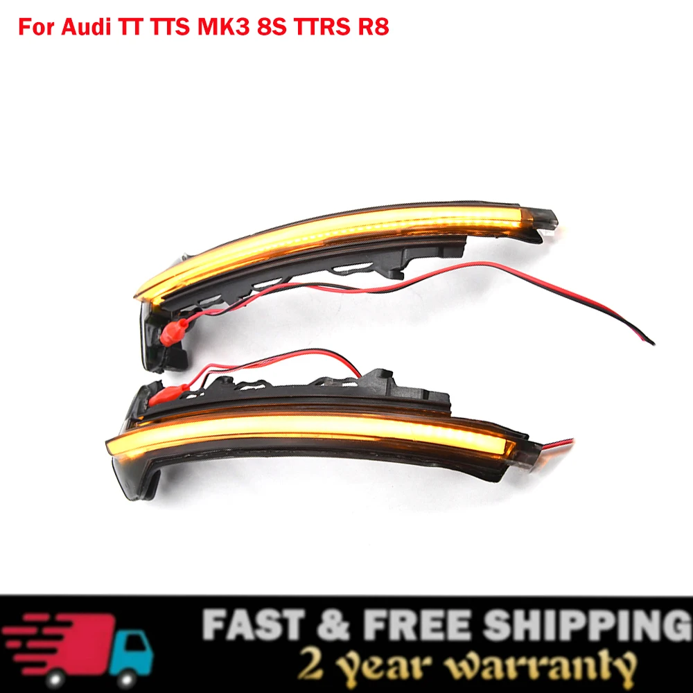 Led Dynamic Turn Signal Light For Audi Tt Tts Mk3 8S 2015-2020 Ttrs R8 Side Mirror Indicator Lamp Sequential Blinker