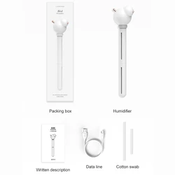 Portable LED USB Air Humidifier and Aroma Diffuser (White)