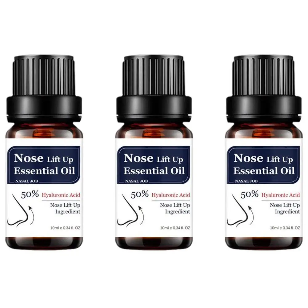 

1/3Pcs Nose Lift Up Essential Oil Natural Plant Tightening Massage Oil Nose Firming Lifting Repair Essence Oil 10ml