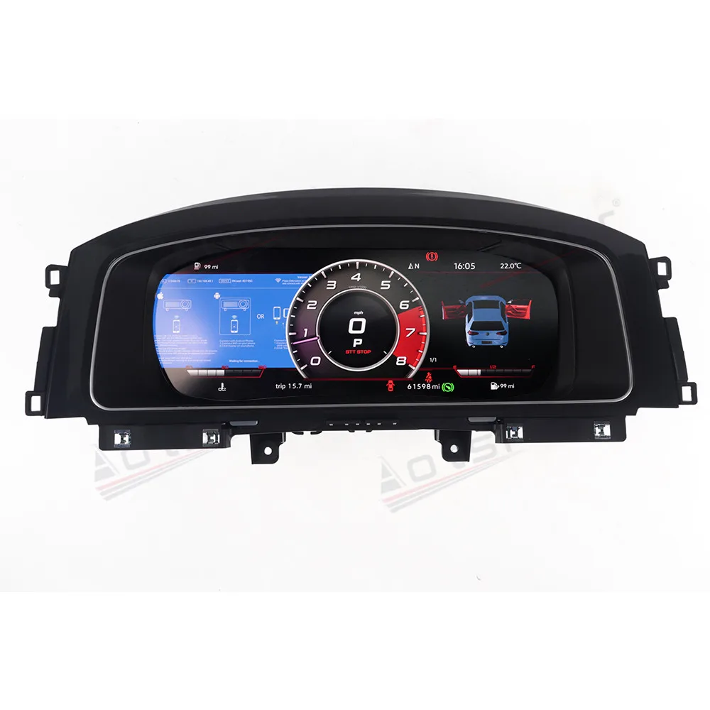 

For Volkswagen Golf 7 GTI MK7 LCD Screen Digital Cluster Dashboard Instrument Panel GPS Virtual Meter Tachymeter