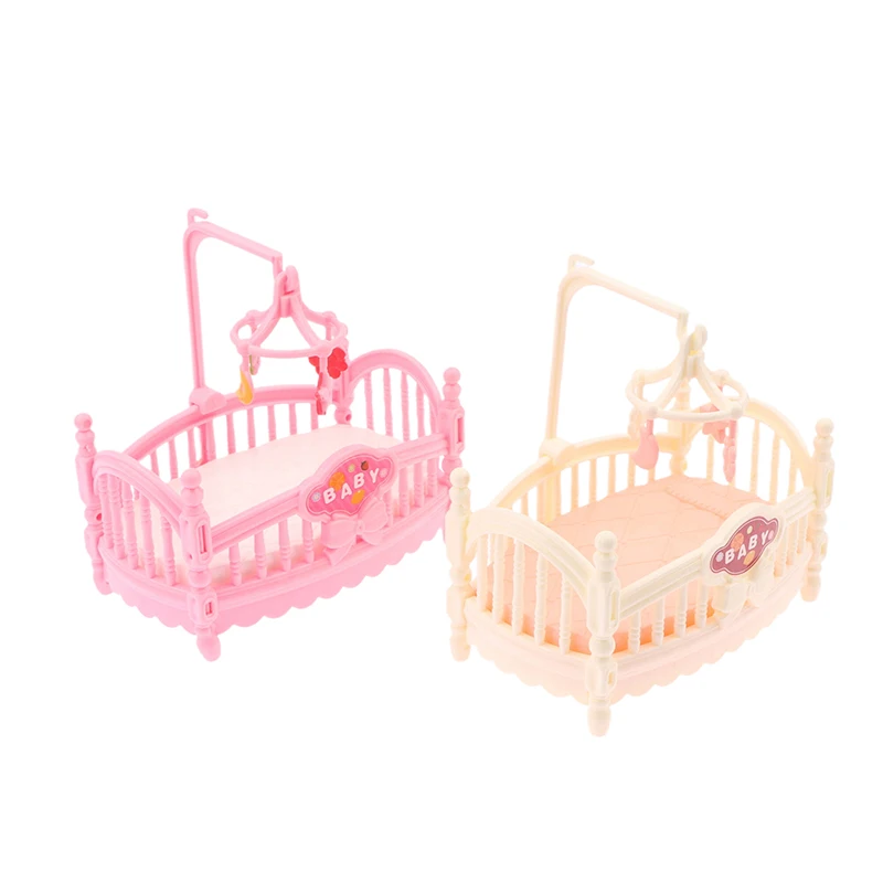 1/12 Puppenhaus Simulation Mini Krippe Baby Bett Modell Puppenhaus Schlafzimmer Möbel Dekoration Puppen Haus Zubehör – Detail 6