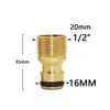 Irrigation Garden Hose Connector Brass 1/2" 3/4" 5/8" 1" Water Tube Stop Fitting Water Gun Nipple Watering Tap Pipe Coupler 2