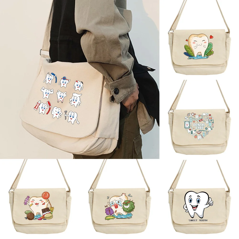 

Messeng Bag Female Japanese Multi-function Messenger Bag Young Students Leisure Style Portable One-shoulder Teeth Pattern Bags