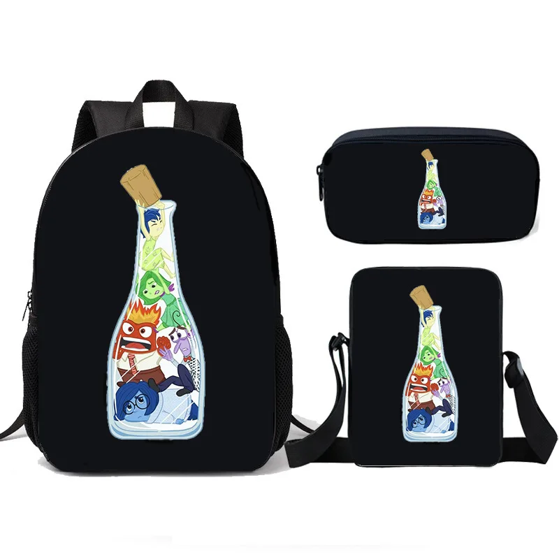 thumbnail image 1 of 2024 Nuevo Disney Inside Out2 Paquete de tres piezas de libros de dibujos animados Paquete de comida Estuche para bolígrafos Mochila para escuela primaria y secundaria, 1 of 5