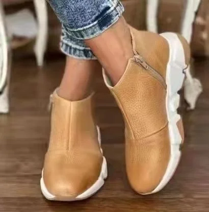 

Новинка Осень-зима 2022, однотонная женская повседневная спортивная обувь большого размера, женская повседневная обувь на низком каблуке с круглым носком