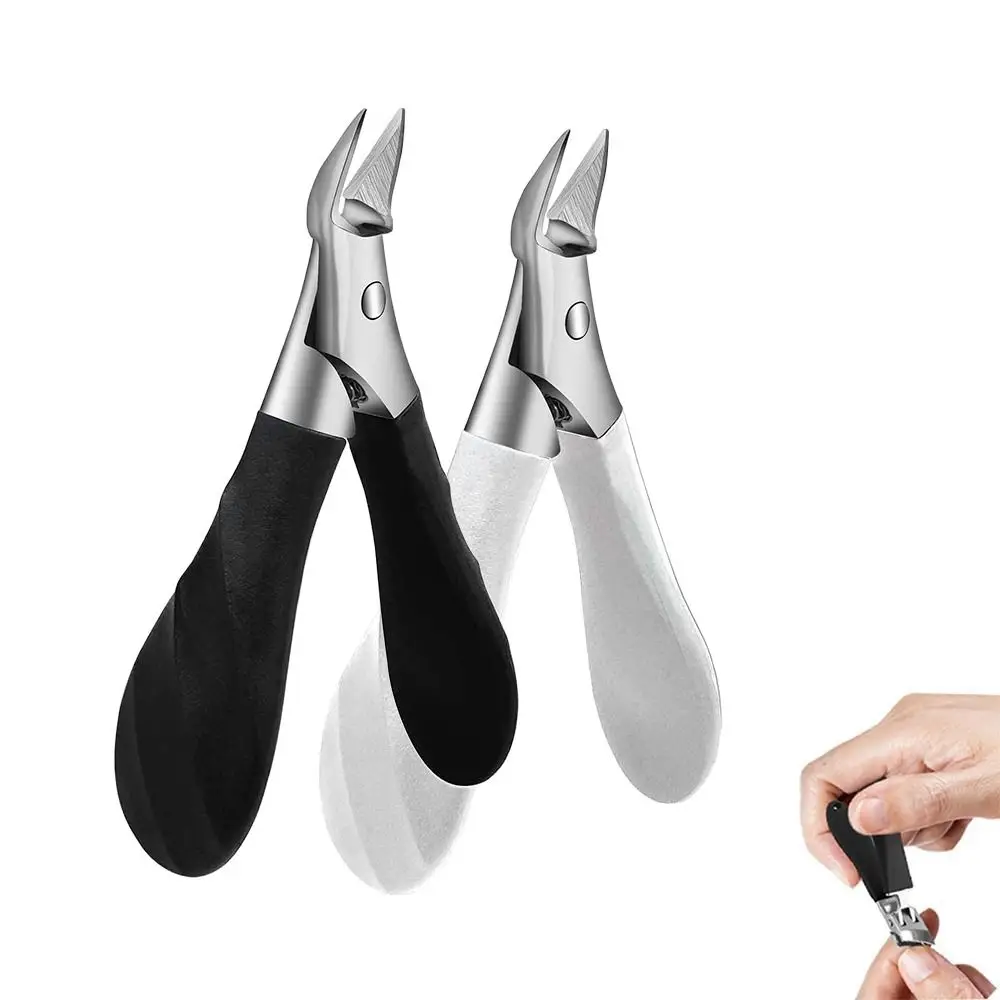 Professional Anti-Splash Slant Edge Nail Clipper Eagle Beak Trim Nails Oblique Toe Nail Trimmers Stainless Steel Manicure Tool