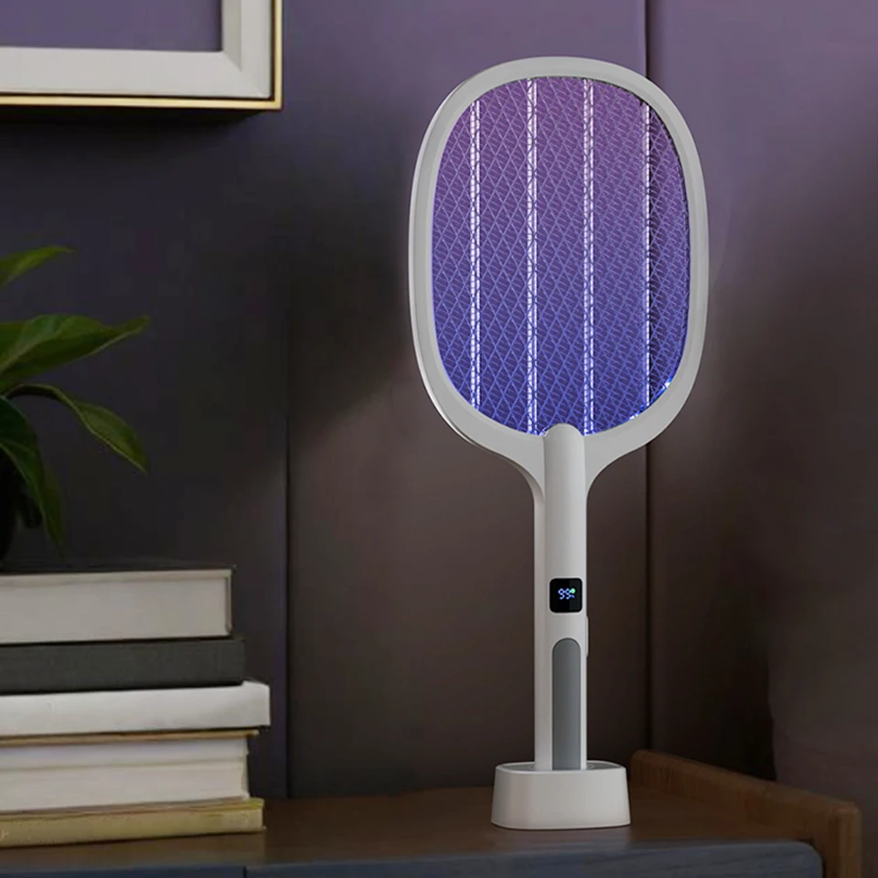 Rechargeable Electric Fly Swatter Bug Zapper Lamp