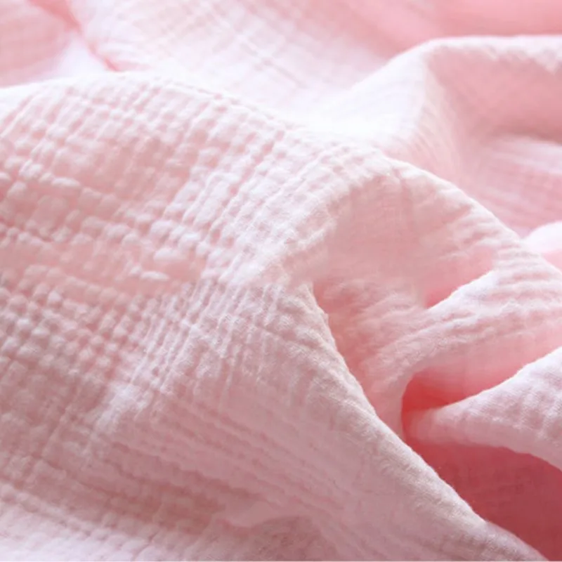 

Cotton double-layer gauze double-layer crepe fabric pleated texture fabric baby blanket clothing pajama fabric