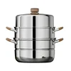 316 stainless steel steamer food grade timing steamer household thickened steamer drawer large capacity multi-layer stea 1