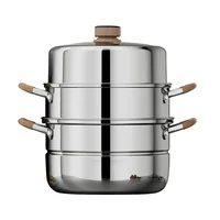 316 stainless steel steamer food grade timing steamer household thickened steamer drawer large capacity multi-layer stea 1