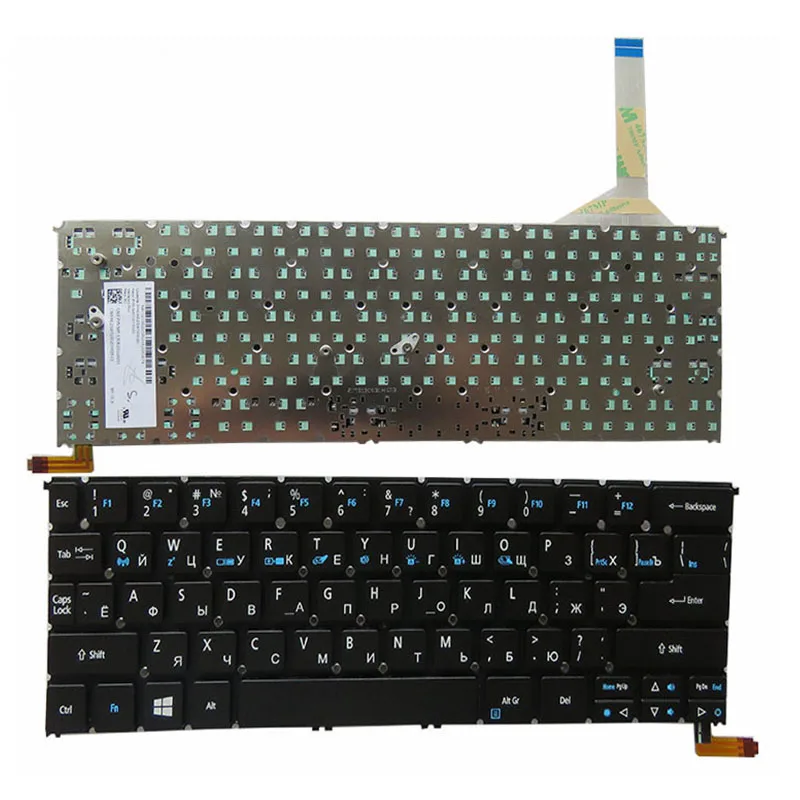 

New Russian Keyboard For Acer S3-392 S3-392G R13 R7-371 R7-371T With Backlit RU black