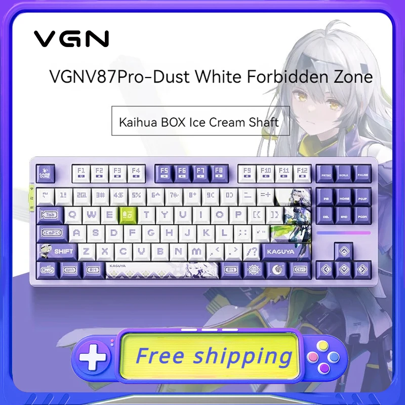 

VGN V87pro Mechanical Keyboard Three-mode Customized Gasket Full-key Hot-swappable RGB Ergonomic PC Gift E-sports Game Keyboard