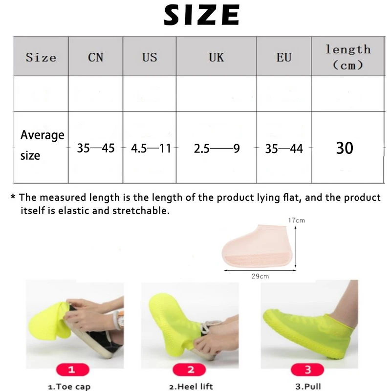 Silicone Waterproof Shoe Covers Bicycle Shoe Covers 1 Pair