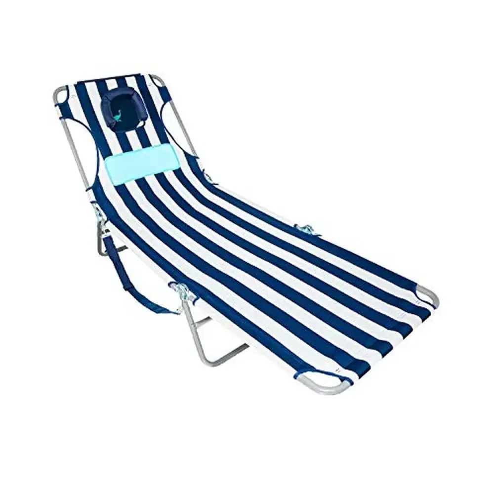 Adjustable Lightweight Beach Sunbathing Lounger Chair with Breathable Quick-Dry Fabric and Durable Aluminum Frame 4 Pack 3